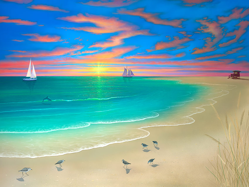 the beach painting